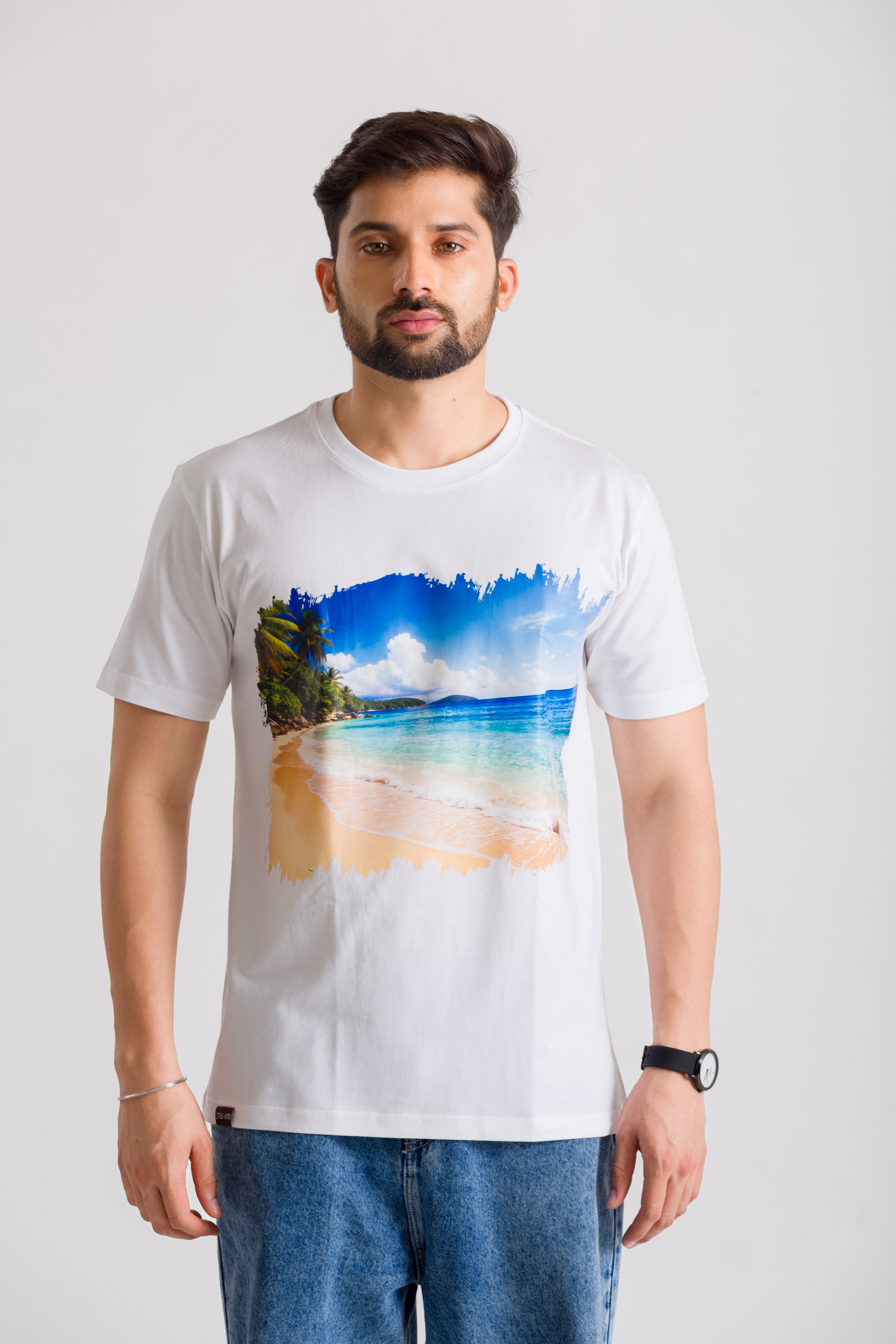Beach Front Printed Oversized T-Shirt